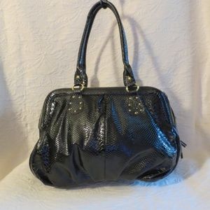 HUGE Fabulous Shiraleah Vegan Black Snake Look Purse
